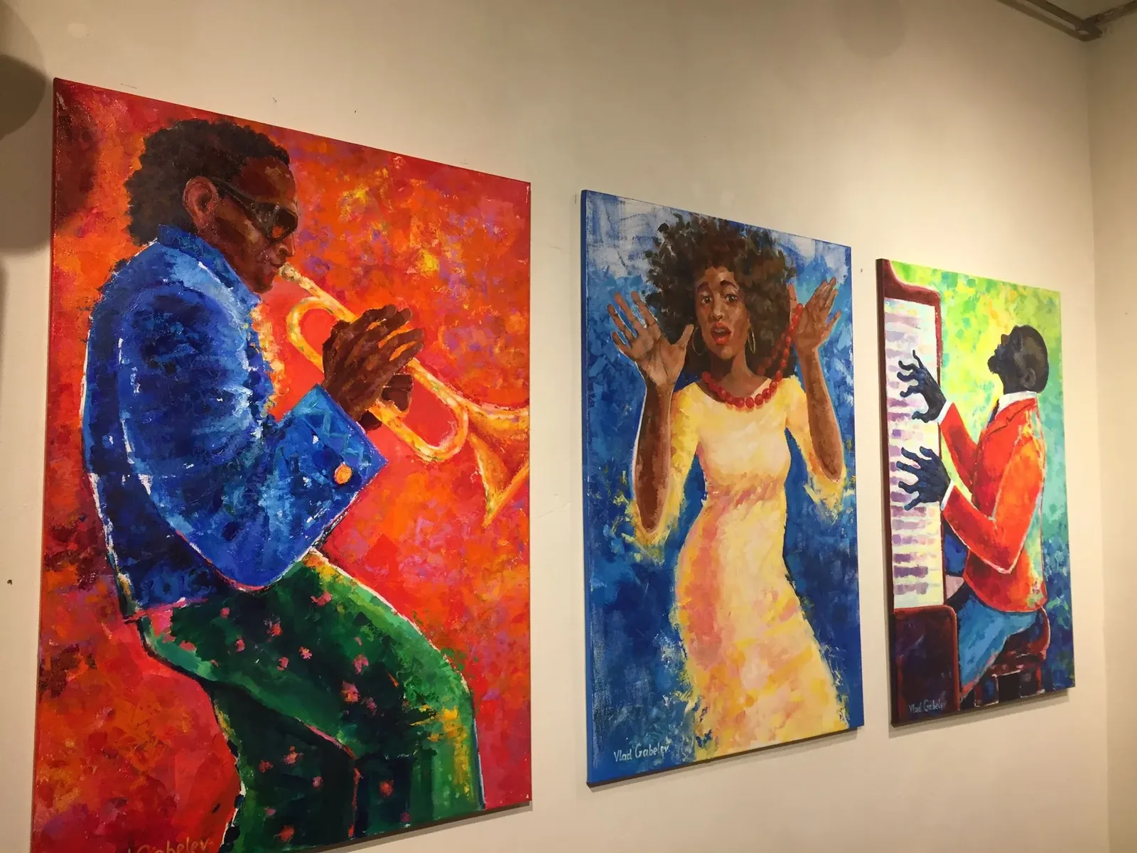 Vibrant paintings displayed at a KAGU exhibition